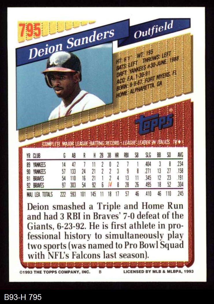 1993 Topps #650 Terry Pendleton Atlanta Braves Baseball Card