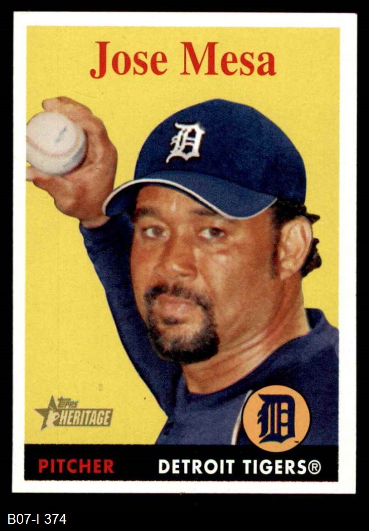 2007 Topps Heritage #374 Jose Mesa