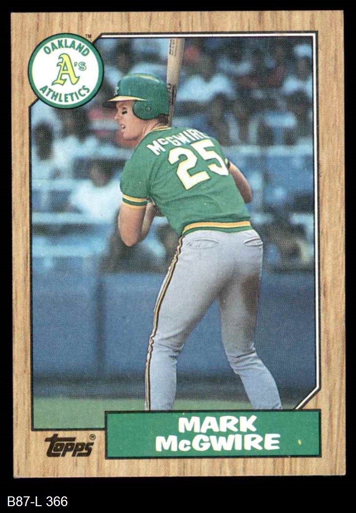 mark mcgwire 1987 topps rookie #366 stores