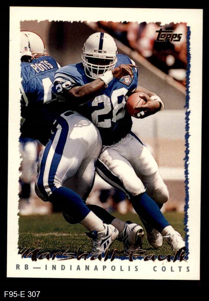 1995 Topps #307 Marshall Faulk 8 - NM/MT