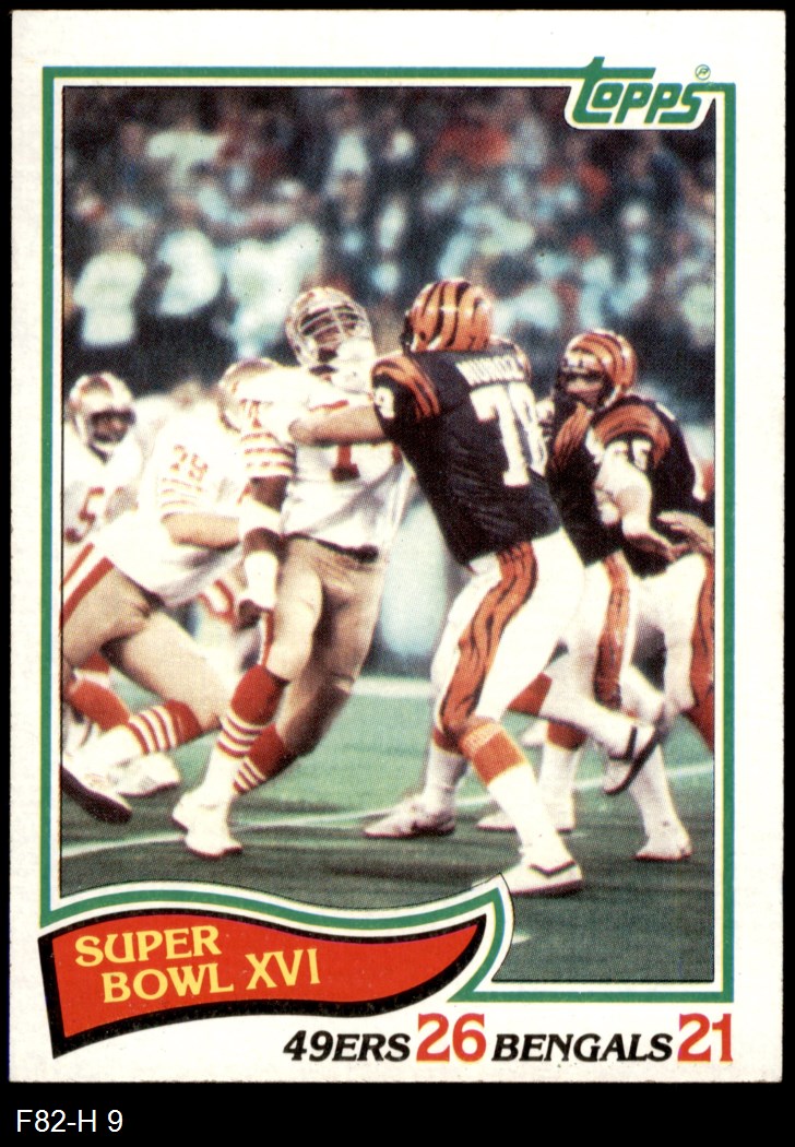 1982 TOPPS PETE JOHNSON CINCINNATI BENGALS IN ACTION FOOTBALL CARD #48