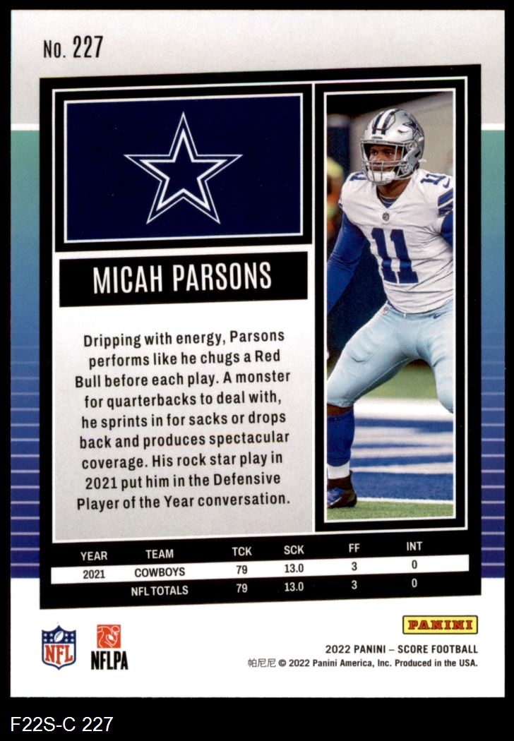 2022 Score Dallas Cowboys Team Set