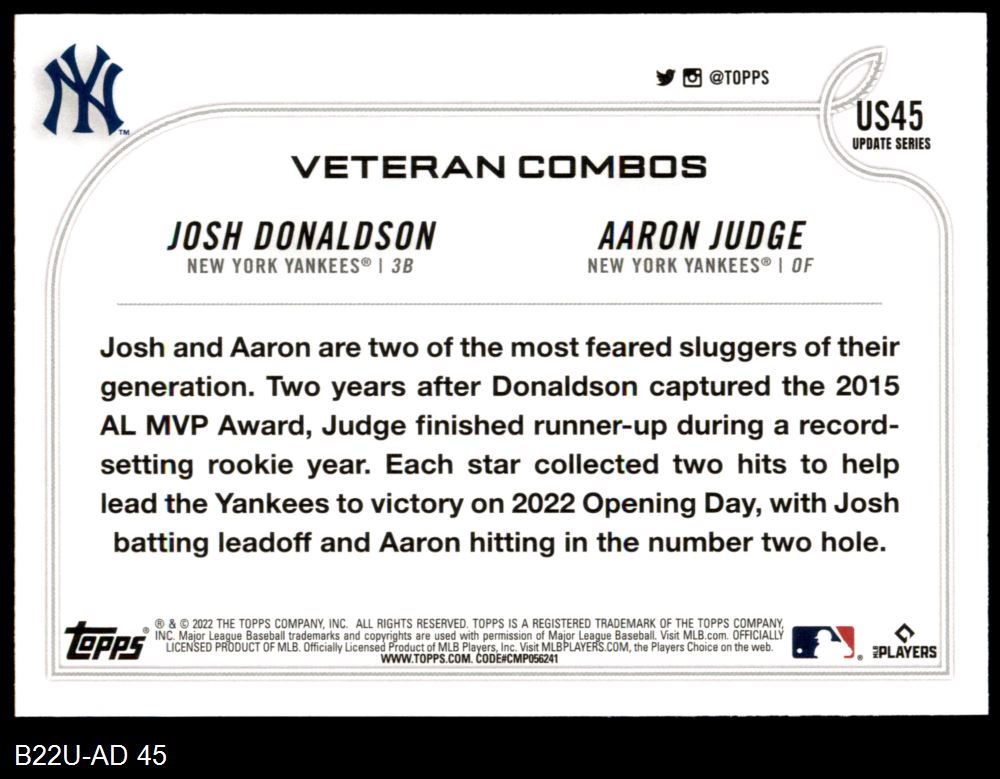 New York Yankees: Josh Donaldson 2022 - Officially Licensed MLB