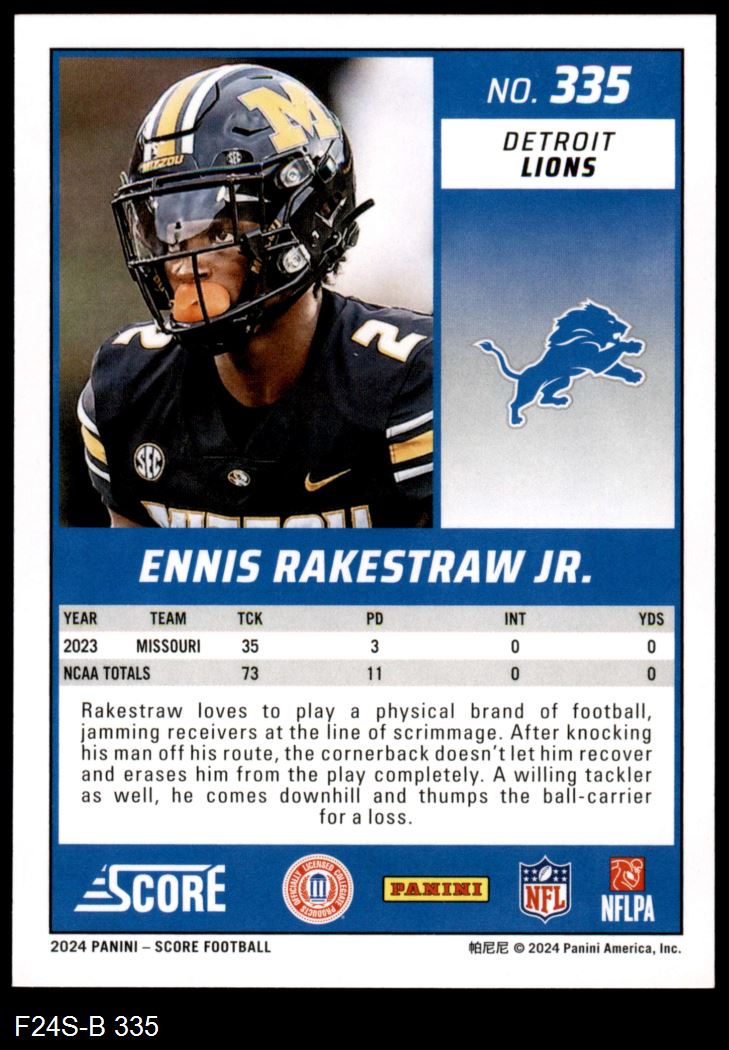 2024 Score 335 Ennis Rakestraw Jr.