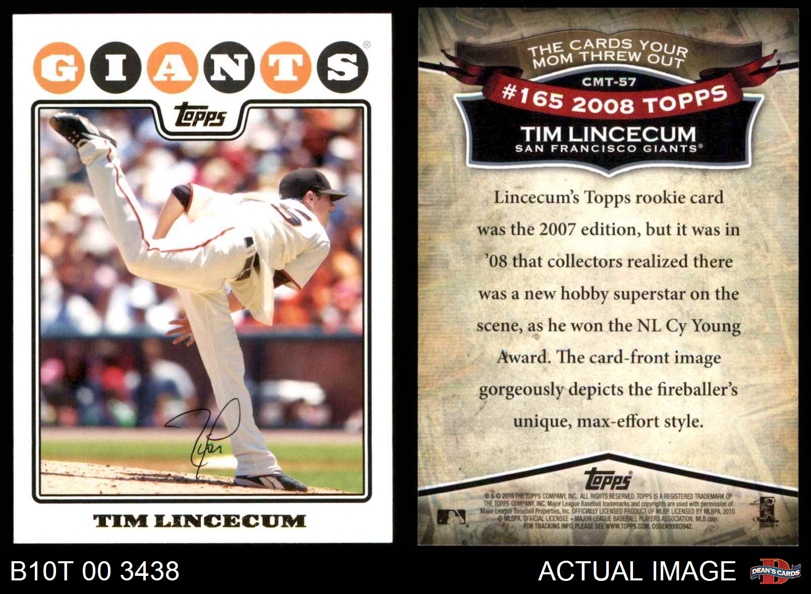 2010 Topps Cards Your Mom Threw Out Tim Lincecum #CMT-57 San Francisco  Giants