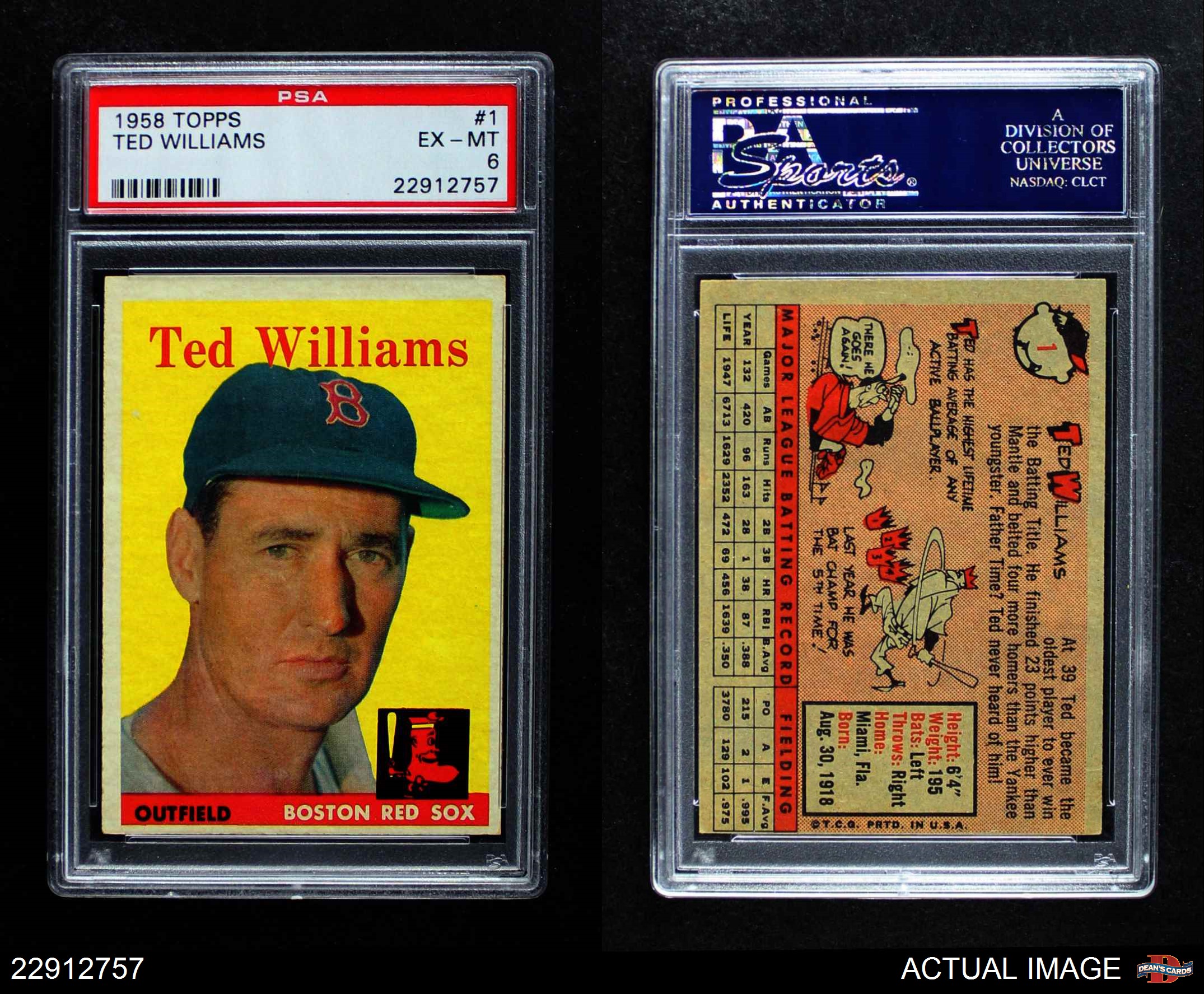 1958 Topps Ted Williams 1 Baseball Card eBay