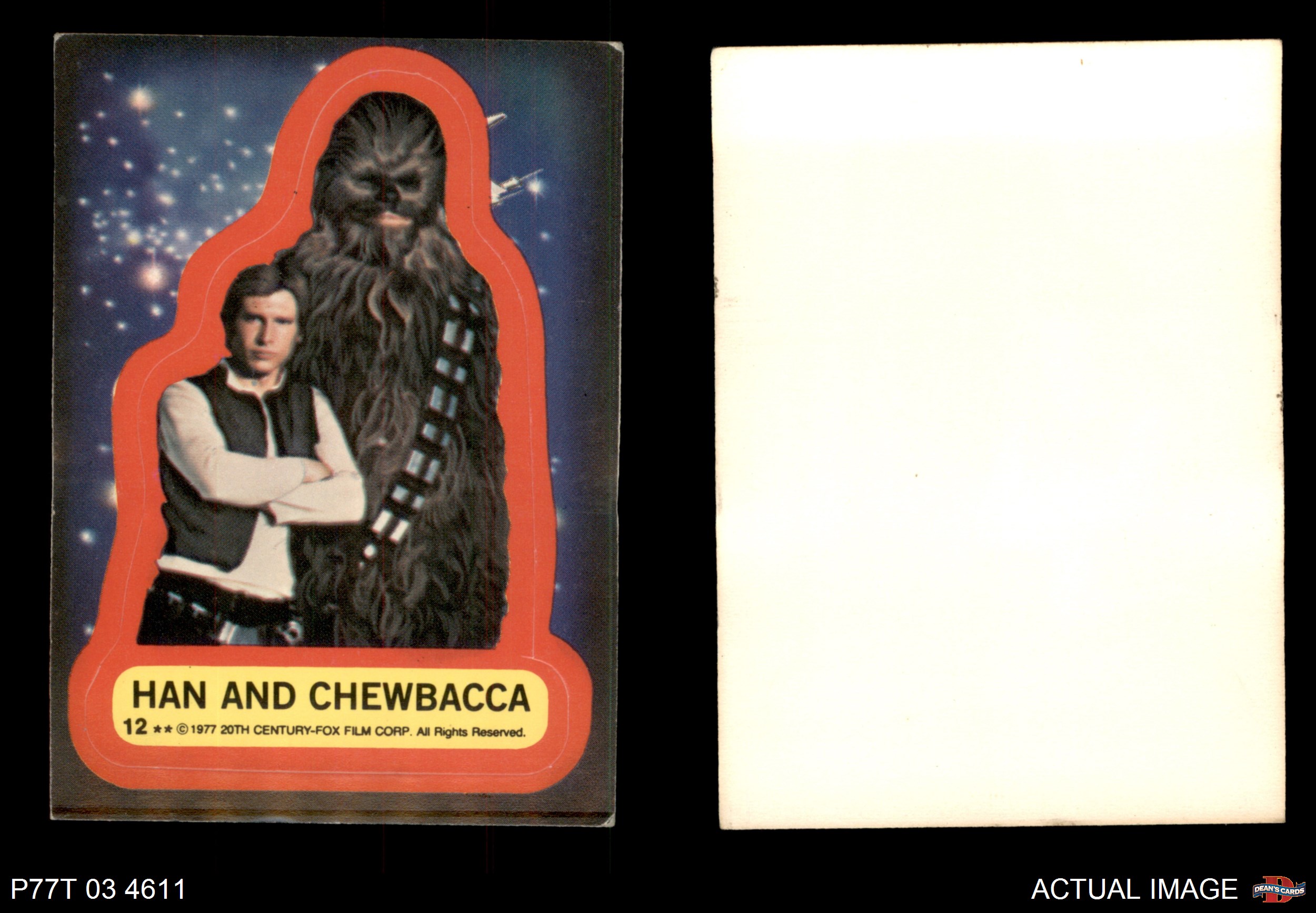Star Wars JTTFA Cloth Stickers Chase Card CS-4 Chewbacca 
