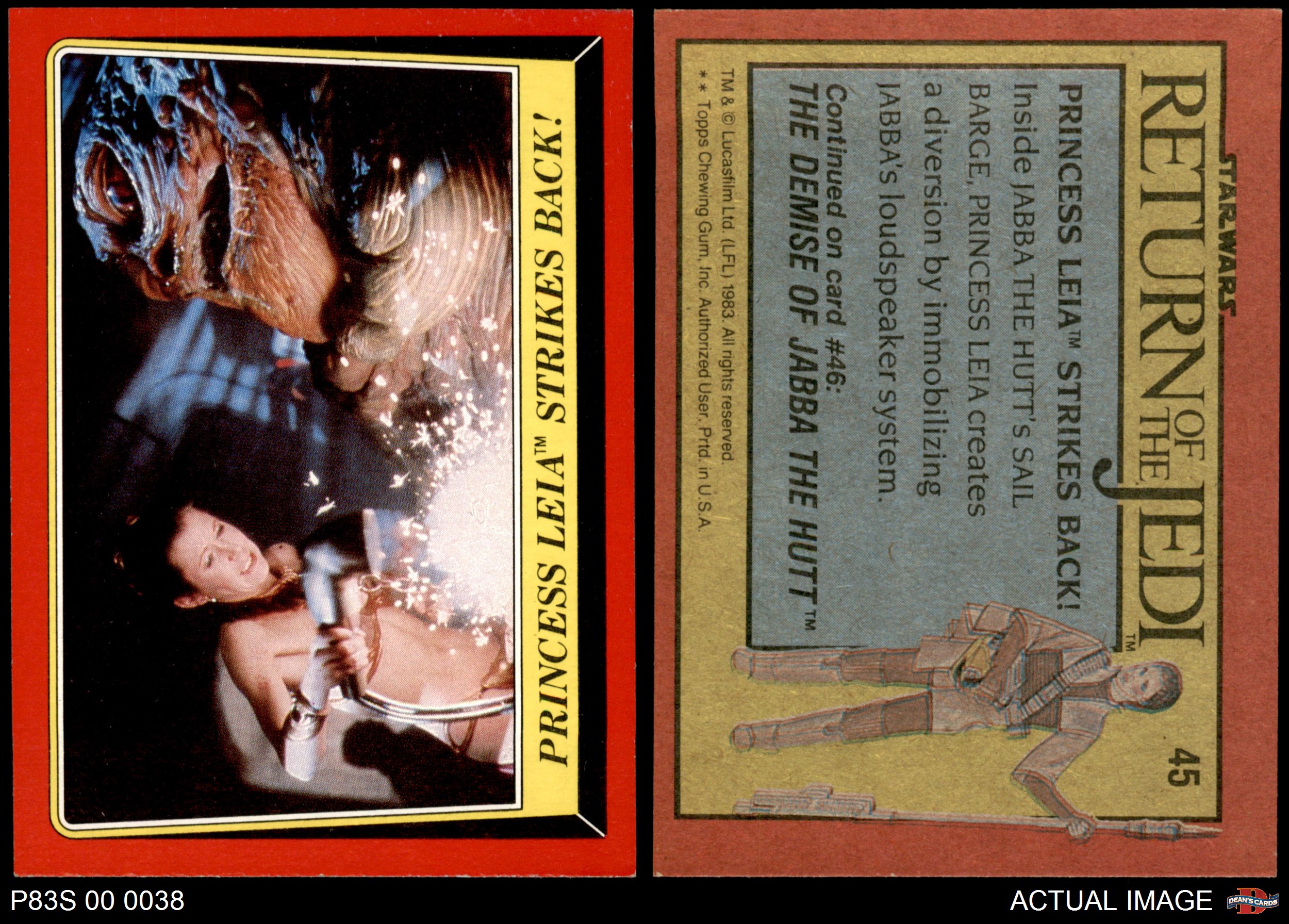 1983 Topps Star Wars Return of the Jedi #45 Princess Leia Strikes Back 8 -  NM/MT | eBay