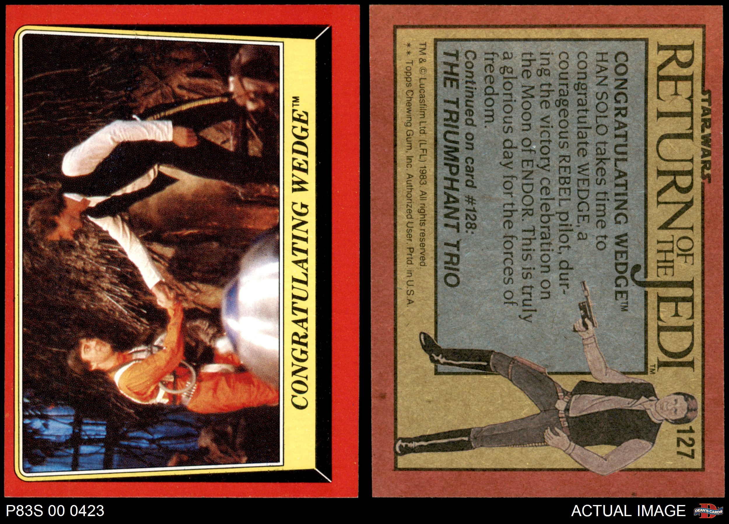 1983 Topps Star Wars Return of the Jedi #127 Congratulating Wedge 6 - EX/MT  | eBay
