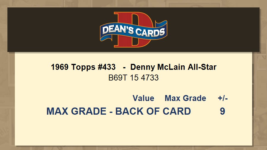 1969 Topps Denny McLain (All-Star)