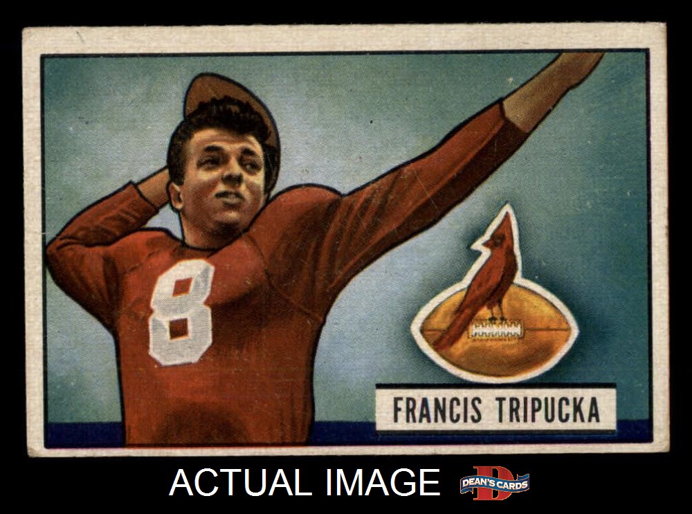 Francis Tripucka 1951 Bowman Football Card –