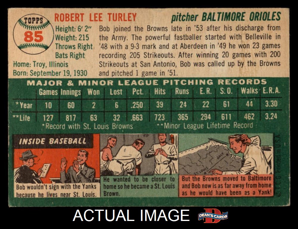 1954 Baltimore Orioles Picture Pack Baseball - Gallery