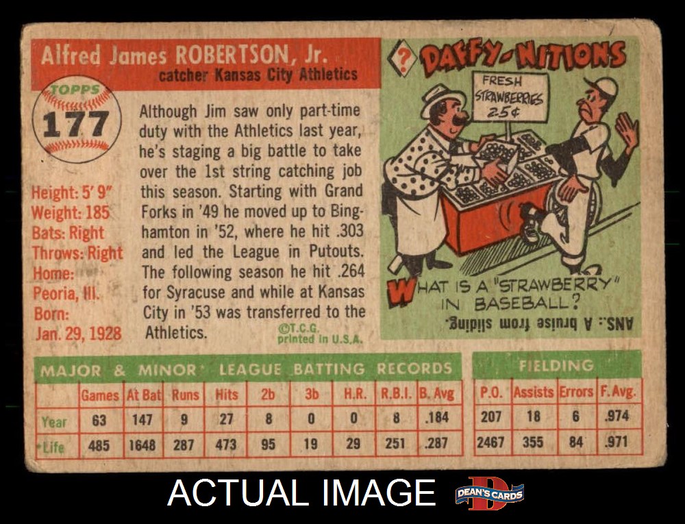  1955 Topps # 77 Arnie Portocarrero Kansas City