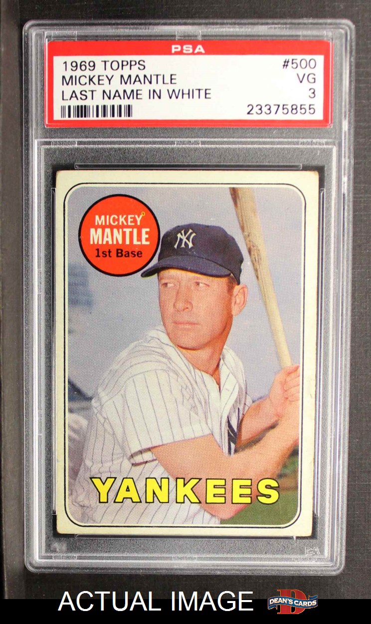 Decoy 1952 Topps Mickey Mantle Rookie Card in White Letter 