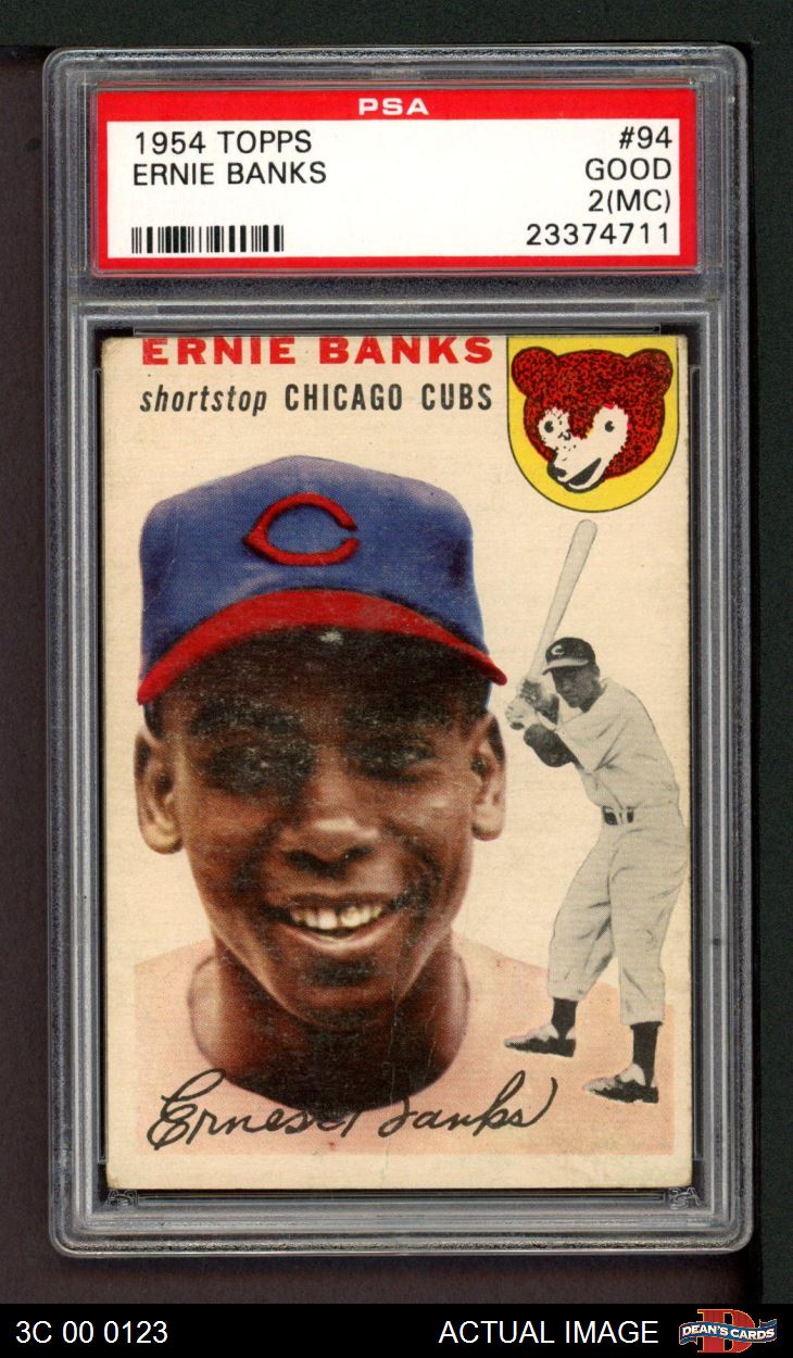 Ernie Banks Autographed 1954 Topps Card #94 Chicago Cubs Vintage Rookie Era  Signature Beckett BAS #13022237 - Mill Creek Sports