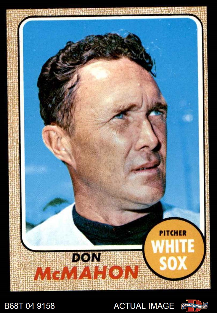 1968 TOPPS Baseball Card Tommy JOHN Chicago White Sox #72