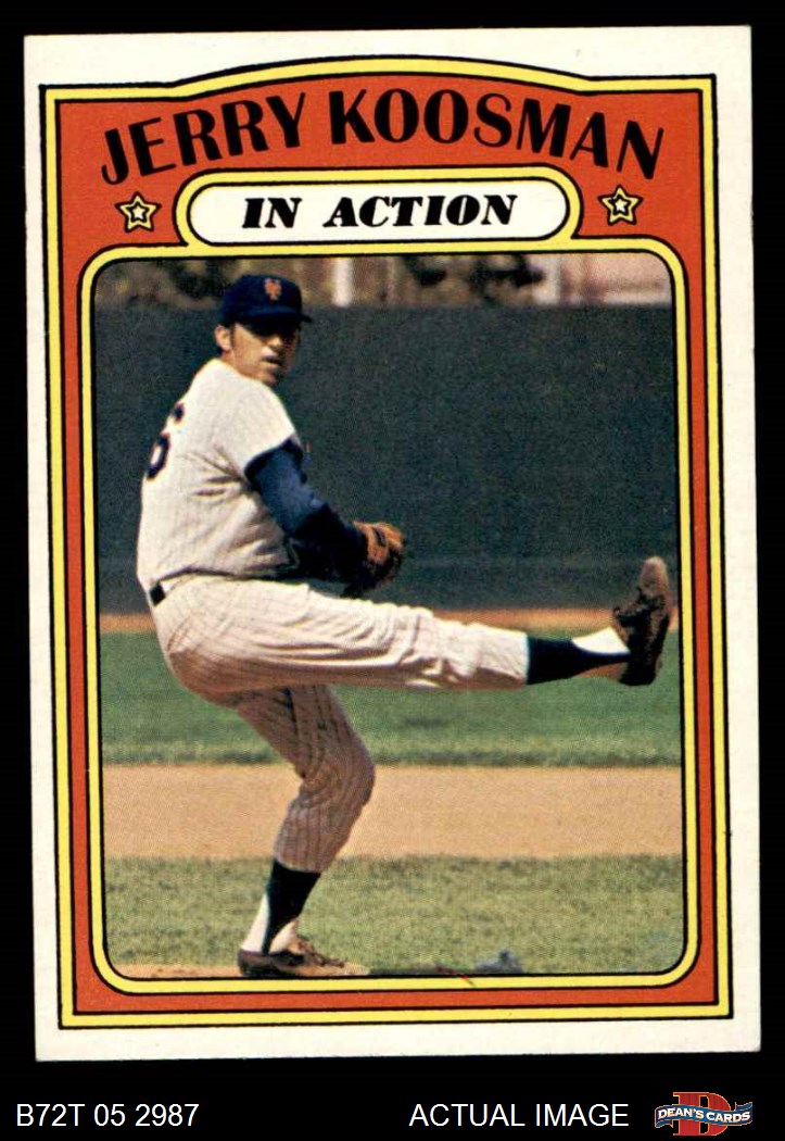 1972 Topps # 163 Tug McGraw New York Mets (Baseball Card) EX Mets