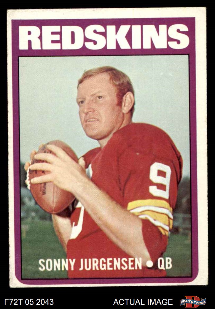 1972 Topps Washington Redskins Low # Team Set