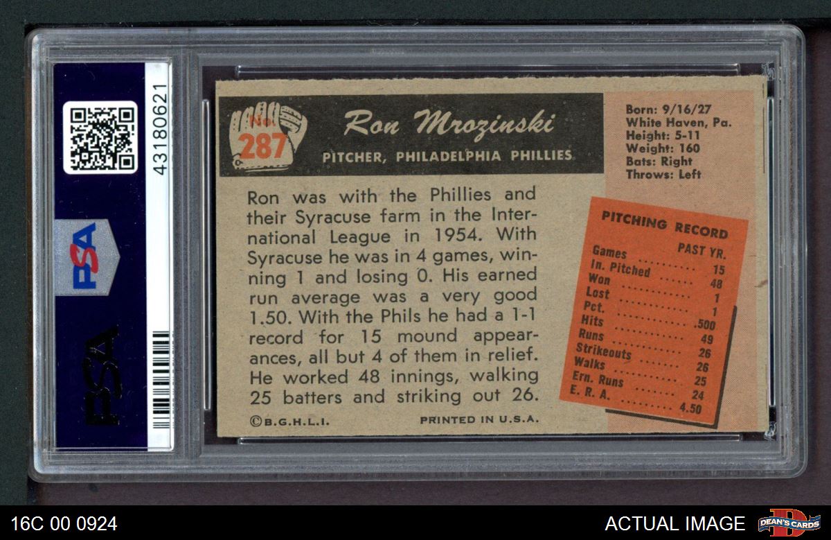 1955 Bowman #81 Bob Morgan Phillies EX//MT