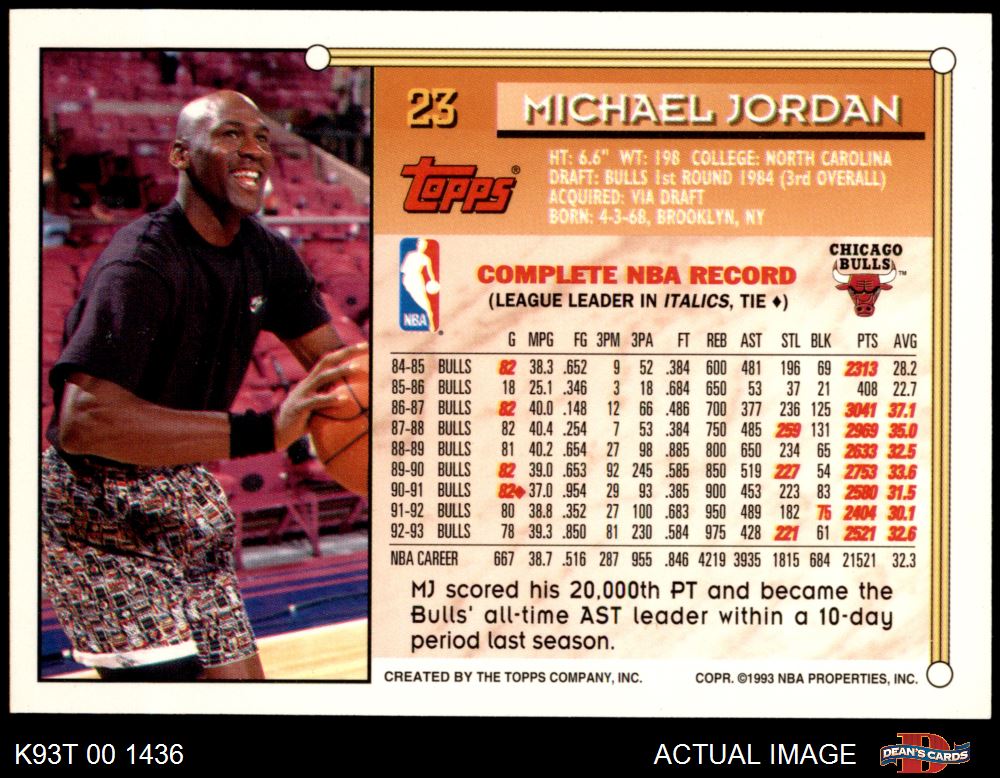 michael jordan 1993 topps card value