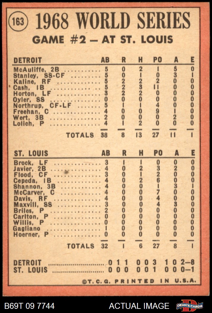 1969 Topps #163 Willie Horton 5 - EX - Picture 3 of 25