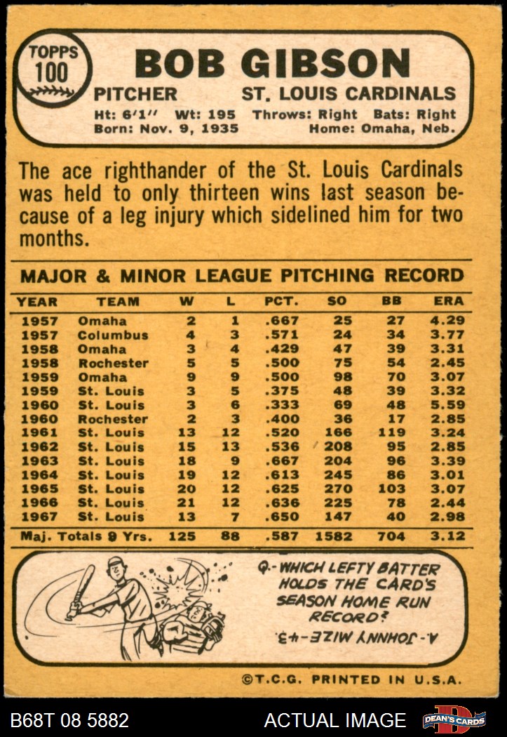 Deans Cards 1 1968 Topps # 330 Roger Maris St Louis Cardinals POOR Cardinals Baseball Card