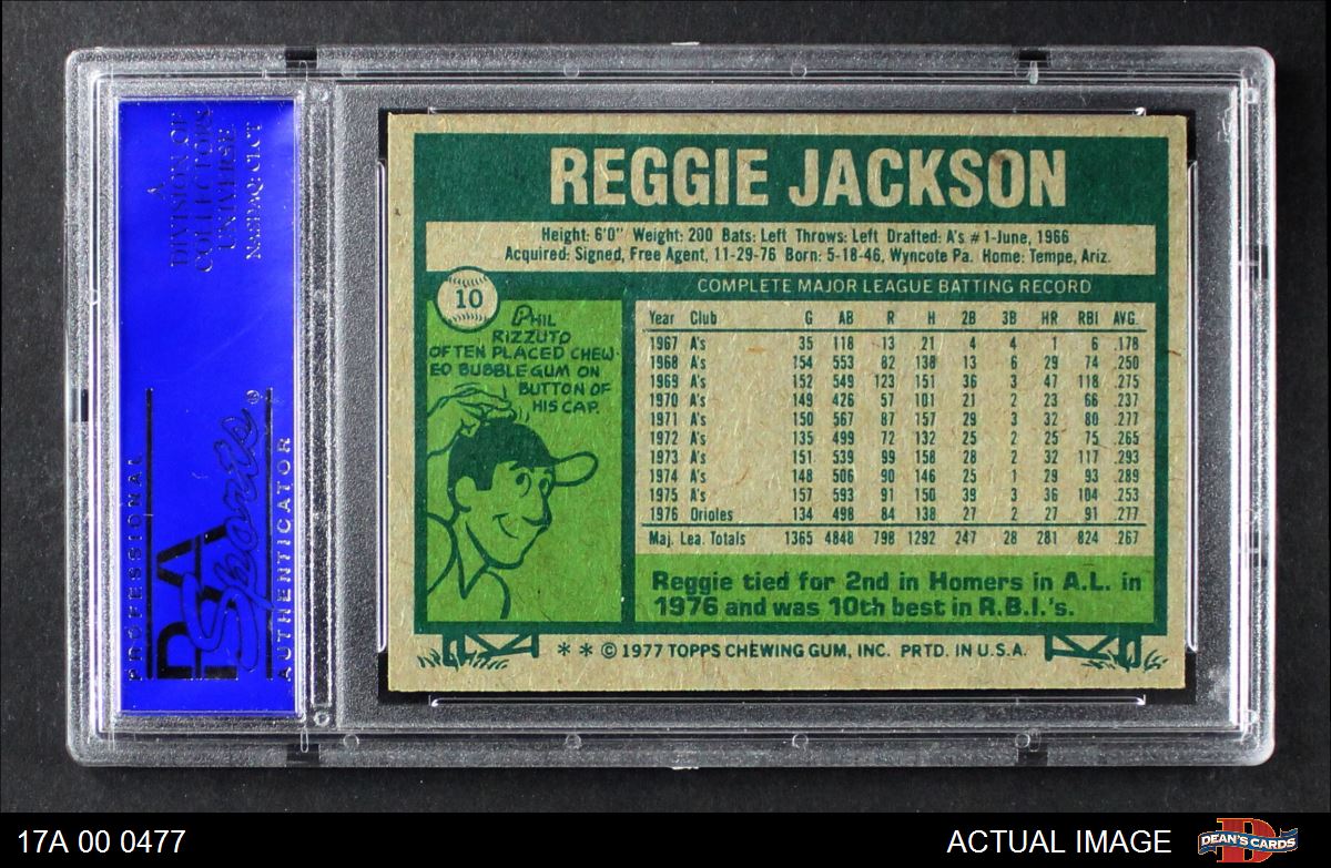 Proof this 1977 Topps Reggie Jackson card is a Colossal Juggernaut