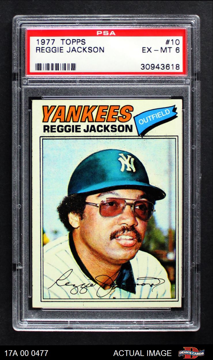 REGGIE JACKSON 1977 Topps Stickers #22 Baseball Card - New York Yankees