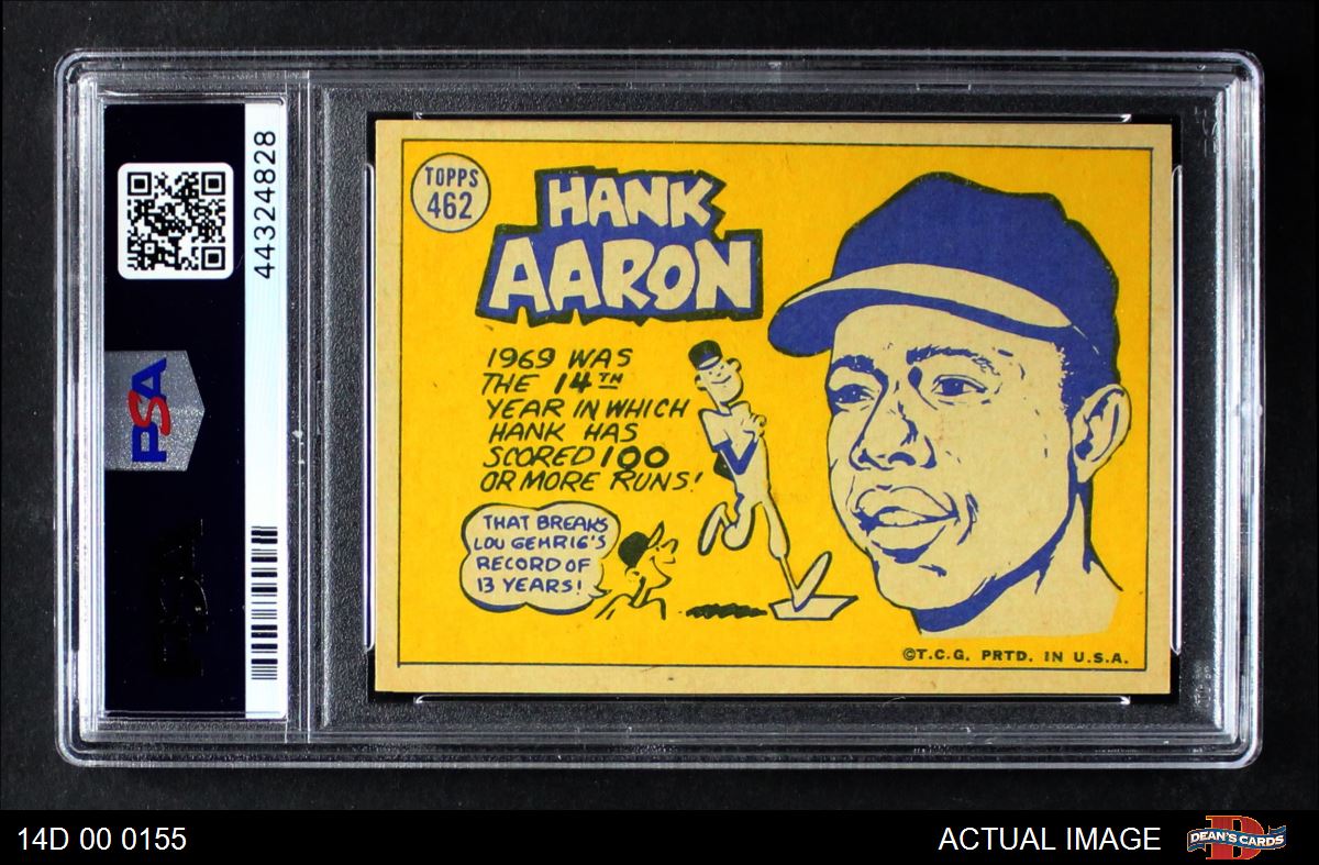 1970 Topps #462 Hank Aaron The Sporting News All-Star Baseball Card