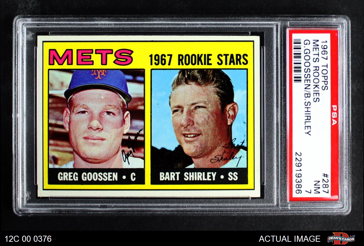 1967 Topps #287 Mets Rookies Greg Goossen / Bart Shirley