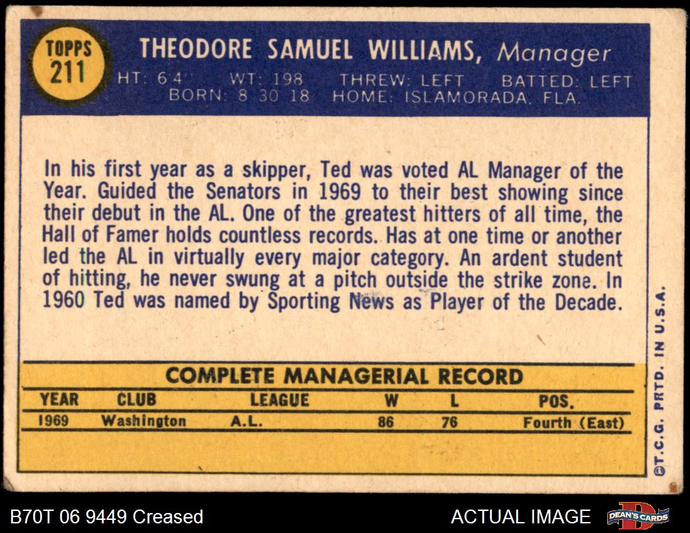 ted williams serial numbers