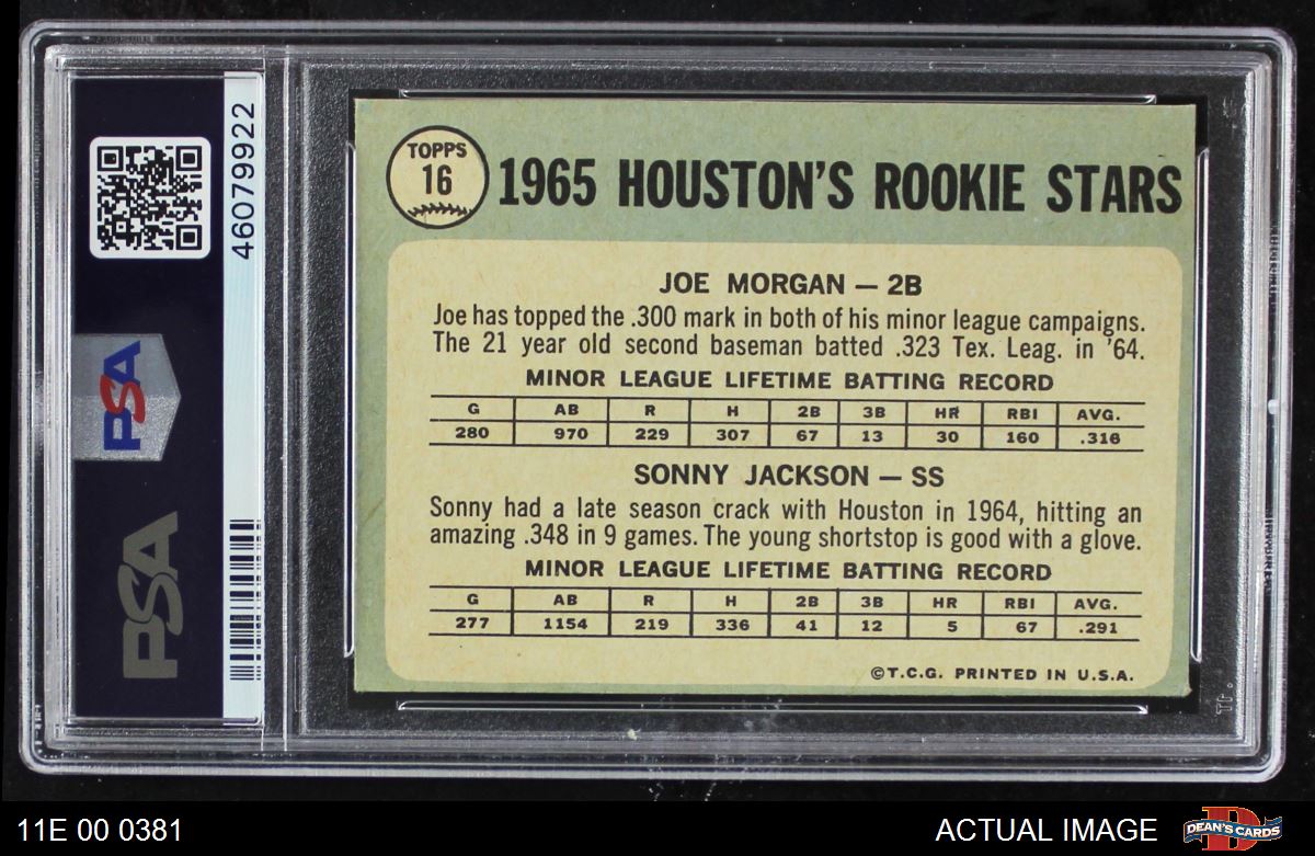 1965 Topps # 16 Joe Morgan ROOKIE (Astros)