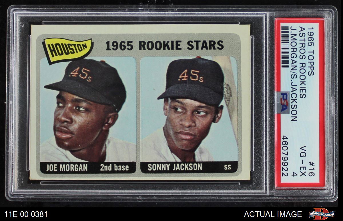 Portrait of Houston Astros Joe Morgan and Sonny Jackson posing on