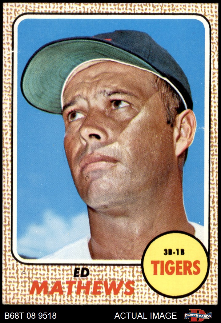 Baseball Card 1968 Topps # 447 Tigers Rookies George Korince//Fred Lasher Detroit Tigers VG Tigers