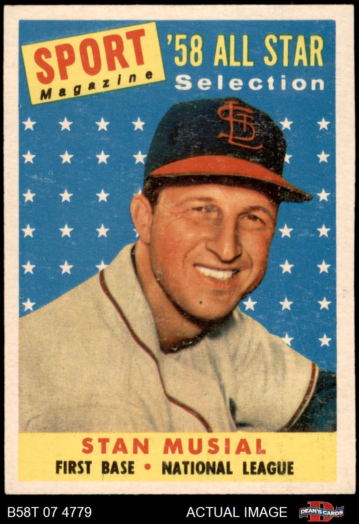 1958 Topps #476 All-Star Stan Musial