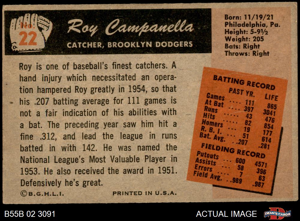 .com: 1955 Bowman Brooklyn Dodgers Team Set Brooklyn Dodgers (Set)  GD+ Dodgers : Collectibles & Fine Art