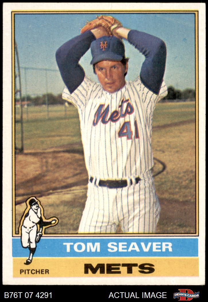  1976 Topps # 5 Record Breaker Tom Seaver New York Mets