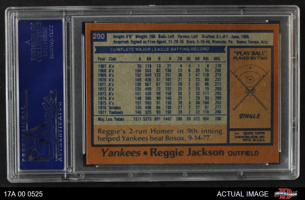 1978 Topps #200 Reggie Jackson