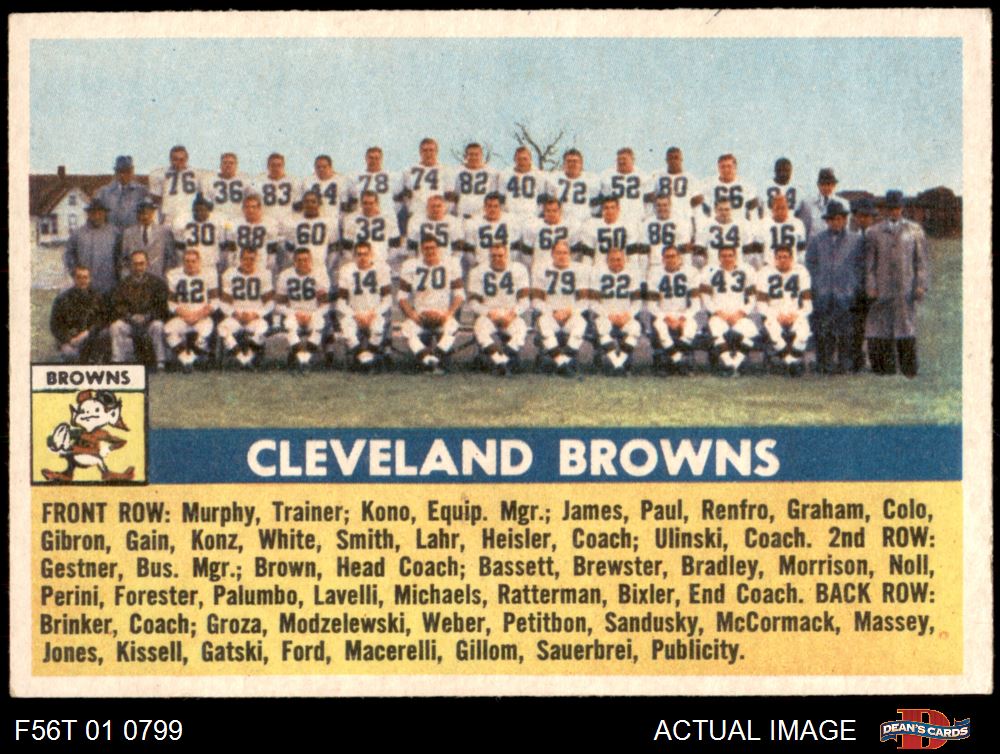 1956 Topps Cleveland Browns Team Set