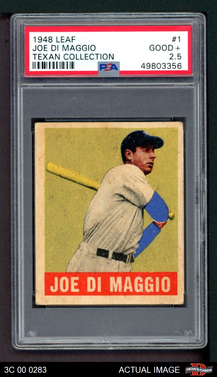 A 1948 Leaf Joe Dimaggio Baseball Card No. 1 (sgc 2 Good)