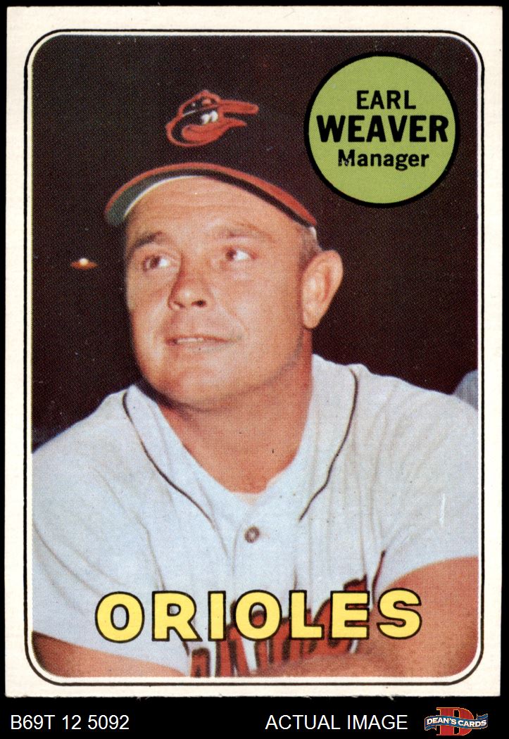 Dave McNally #340 Topps 1969 Baseball Card (Baltimore Orioles) VG