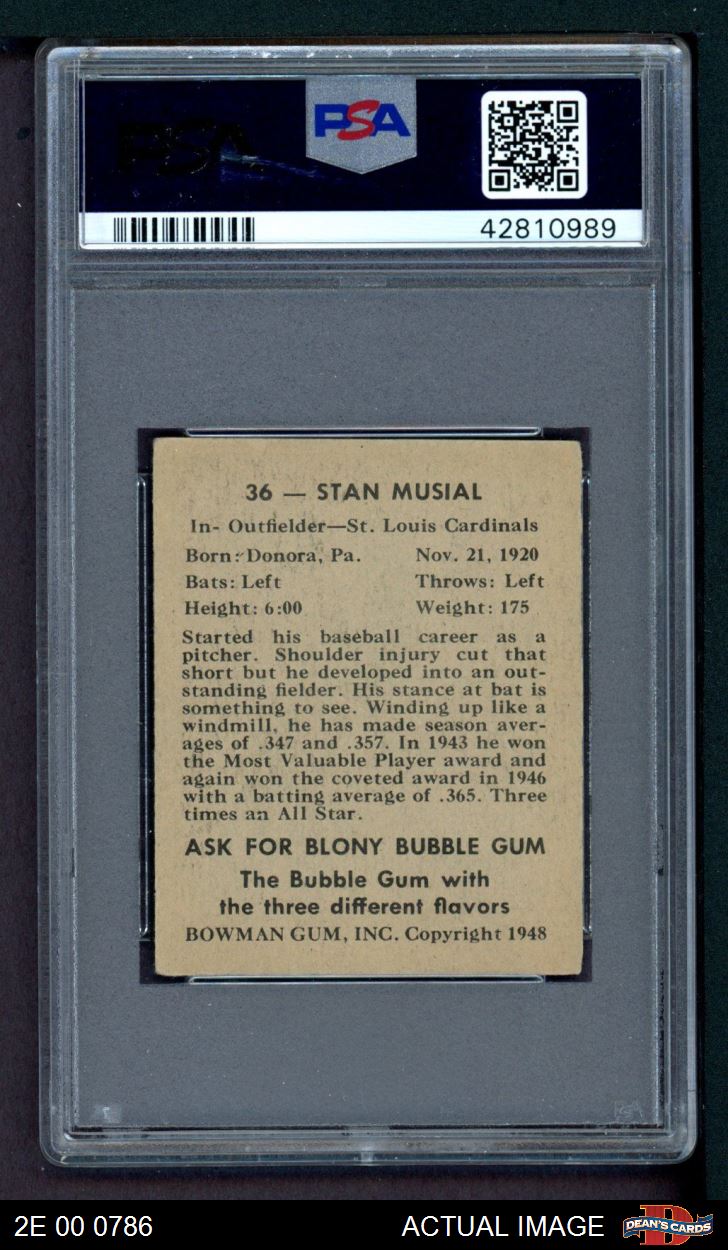 1948 Bowman #36 Stan Musial