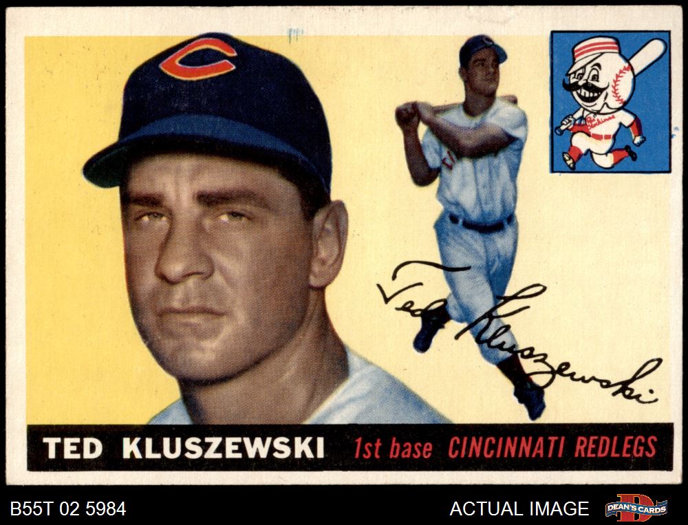 Ted Kluszewski Autographed 1955 Topps Card #120 Cincinnati Reds