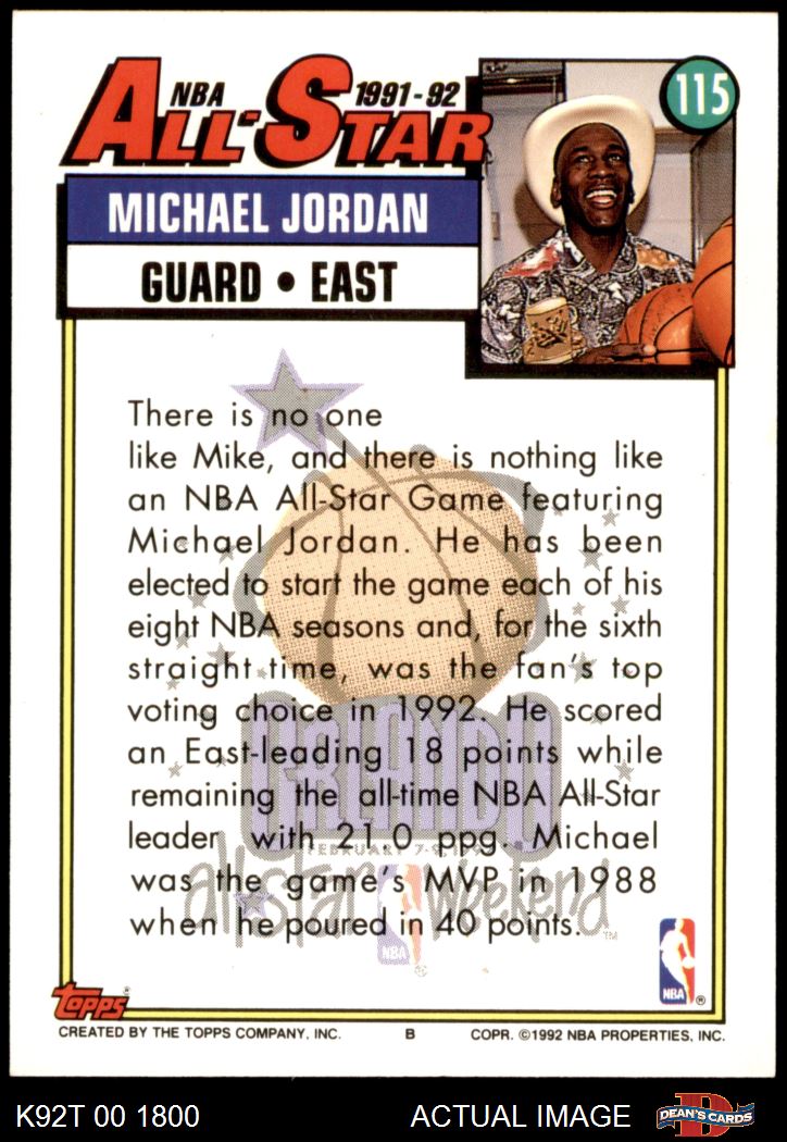 Michael jordan hot sale topps 115