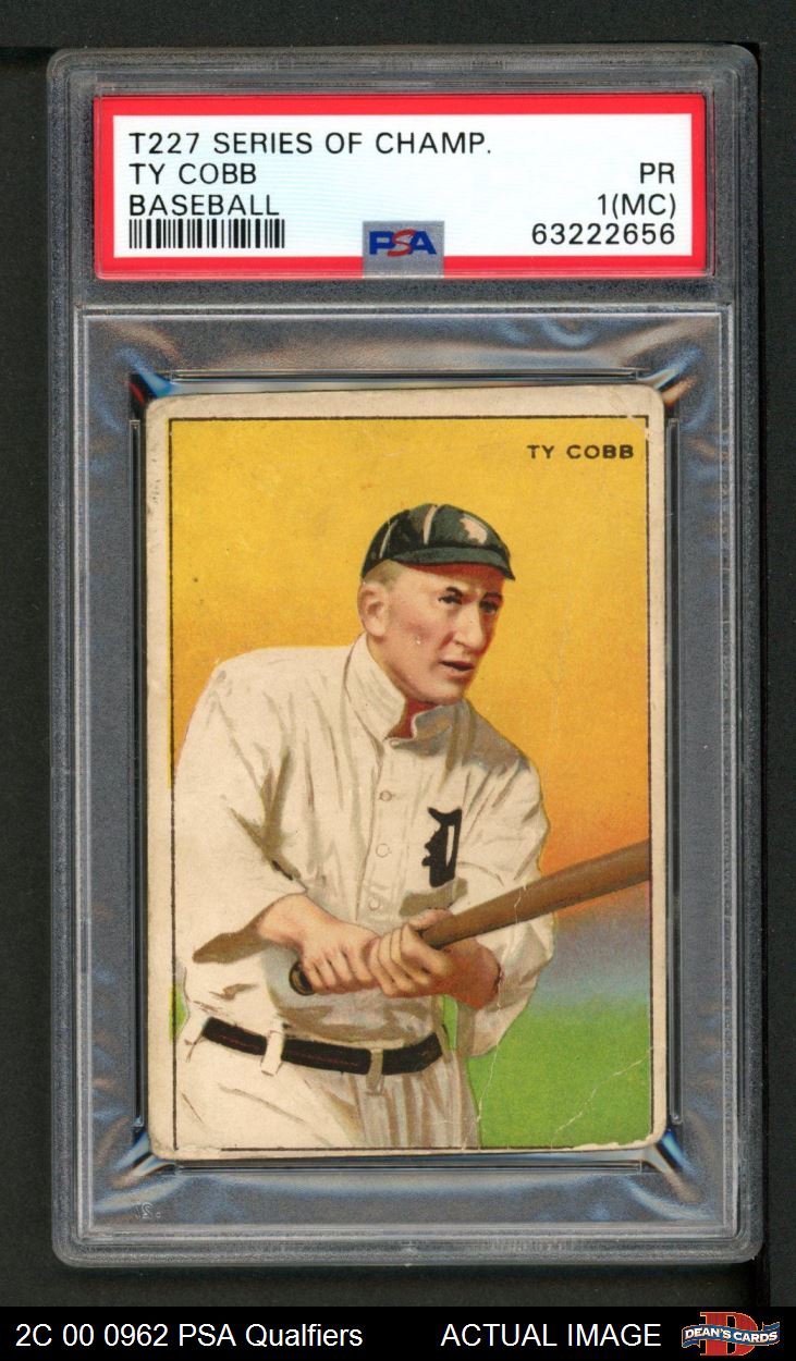 TY COBB RP Card Series of Champions Tigers Miners Extra 1912 T227