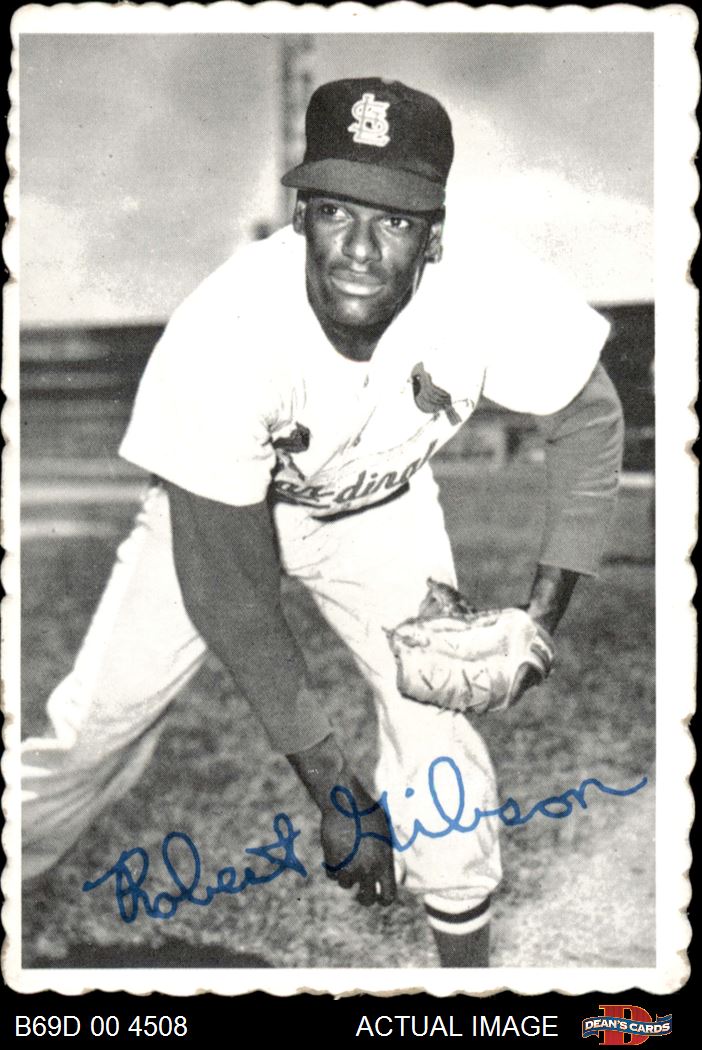 1969 Topps Deckle Edge #29 Bob Gibson - Scan of the actual card you will  receive - EX-MT