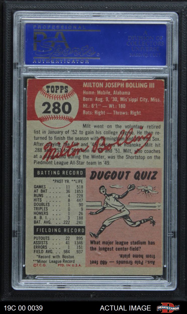 1953 Topps #149 Dom DiMaggio Boston Red Sox Baseball Card