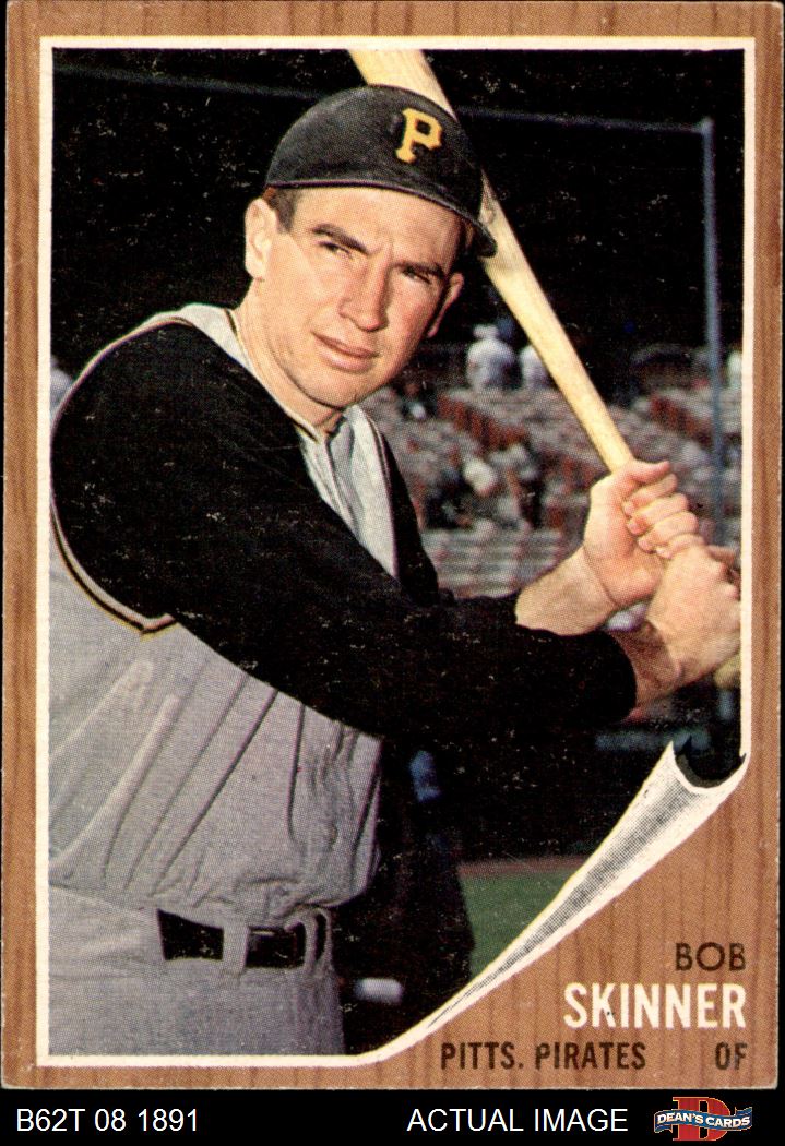 1962 Topps #115 Bob Skinner Normal Tint Pirates COMMON VARIATION 5 - EX