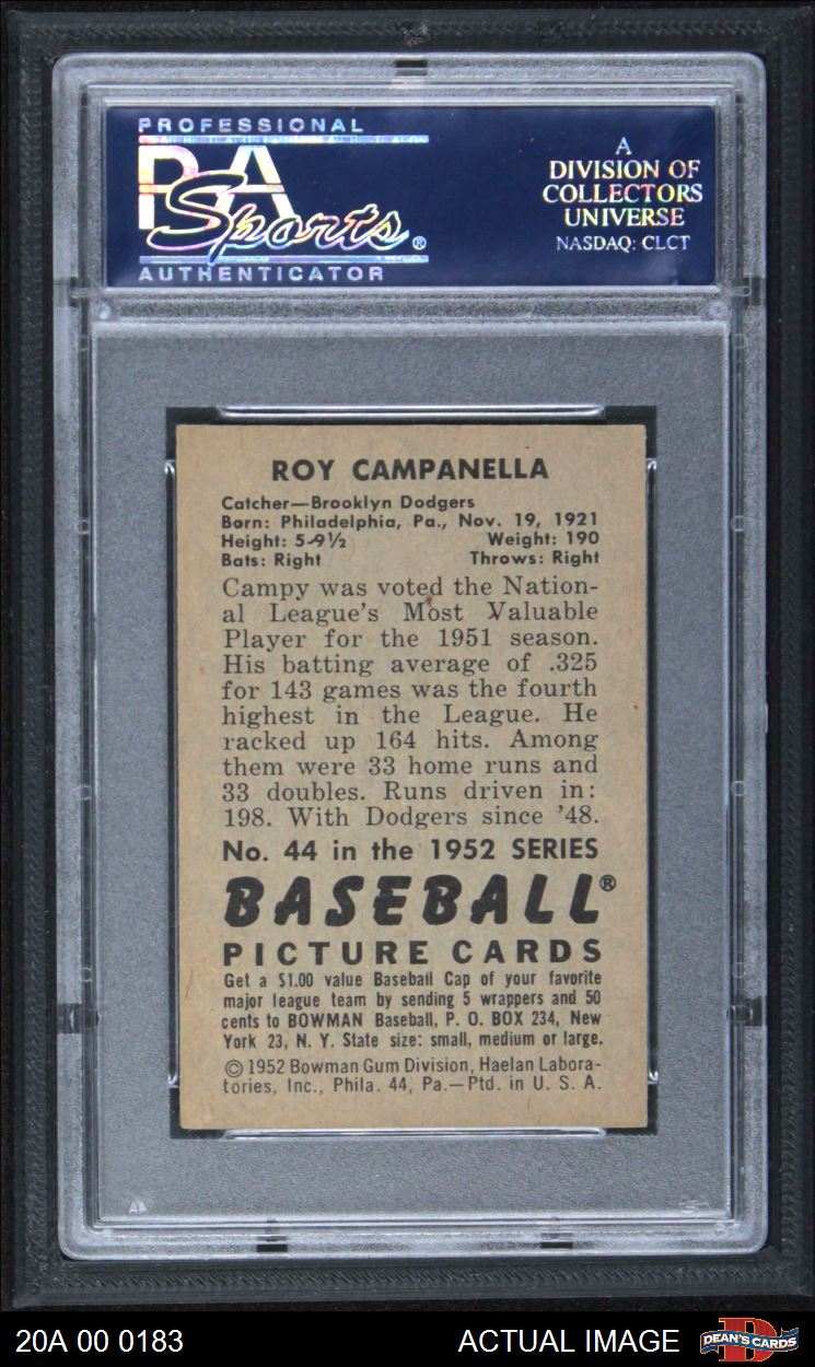  1952 Bowman Brooklyn Dodgers Team Set Brooklyn Dodgers (Set) VG  Dodgers : Collectibles & Fine Art