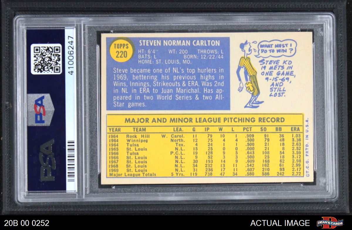 Steve Carlton Topps 70 Values - MAVIN